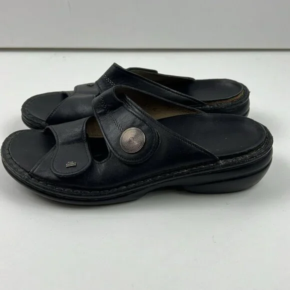 Finn Comfort Women's Black leather Sansibar Sandals Size 39 - Picture 4 of 12